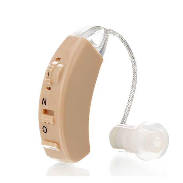 Amplificador auditivo Blulory S1 Volumen beige ajustable Audífono al aire libre Amplificador de sonido de oído