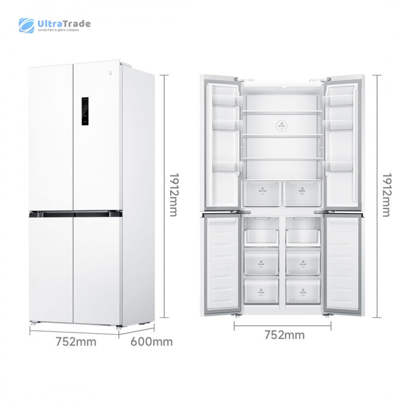 Refrigerador Xiaomi Mijia de Puerta Cruzada de 436 L - Blanco Elegante con Almacenamiento Fresco y Alta Eficiencia Energética
