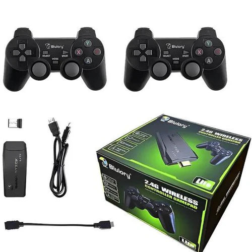 Consola Game Stick Blulory M8 Con 2 Controles 10 000 Juegos Inalambrico Negro