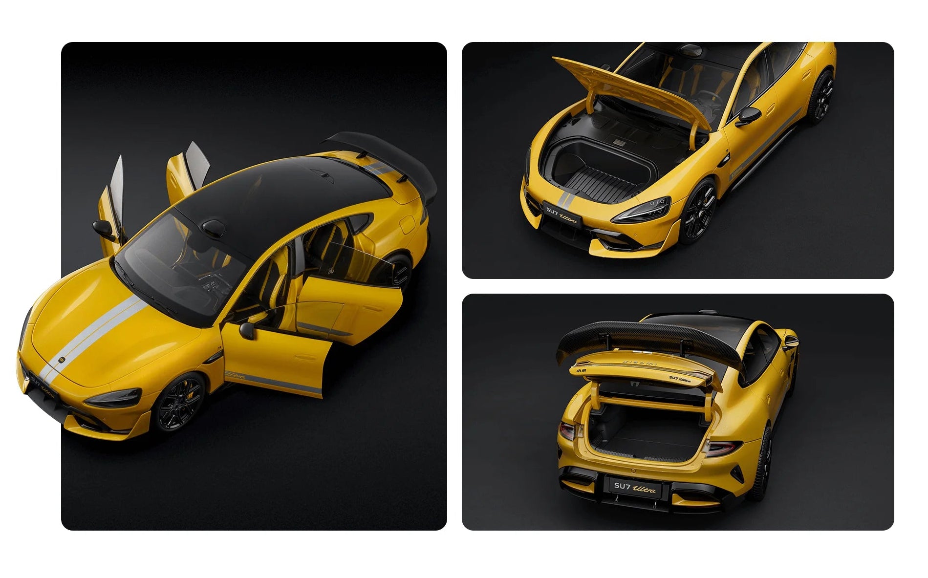 Xiaomi SU7 Ultra Miniatura Premium 1:18 - Lightning Yellow
