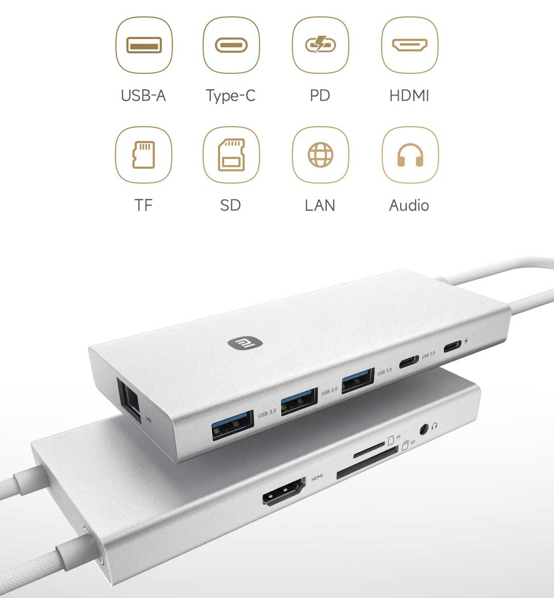 Base de expansión Xiaomi 10 en 1 plateada BHR07RCN