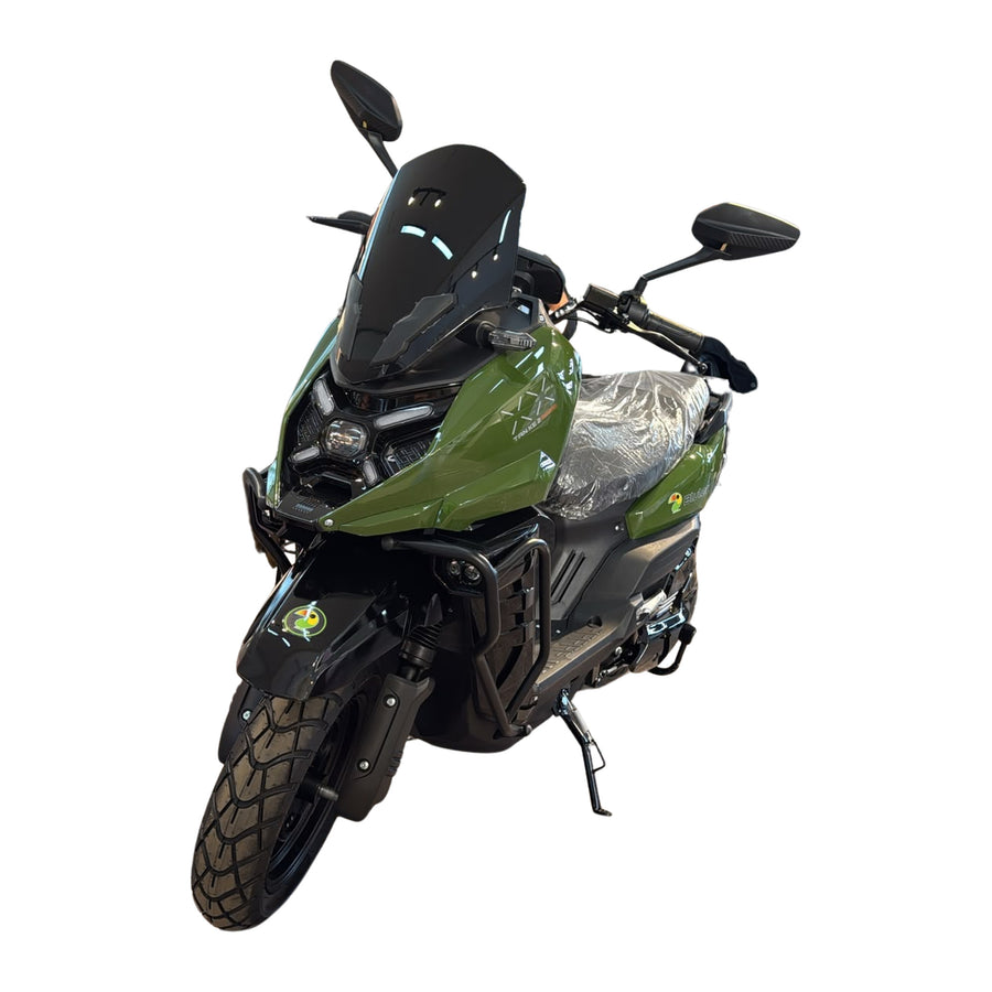 Moto Eléctrica Blulory Las Vegas con Protectores verde